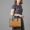ADBGM556 Western Arrow Embroidered Genuine suede Tote - Hand-Laced Leather Trim Cowgirl Handbag