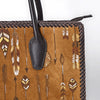 ADBGM556 Western Arrow Embroidered Genuine suede Tote - Hand-Laced Leather Trim Cowgirl Handbag