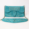 ADBGA692 American Darling Boot Stitched Genuine Suede Leather Small Cross body Bag