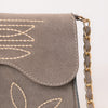 ADBGA692 Western Clutch Crossbody Bag with Cream Embroidery & Chain Strap