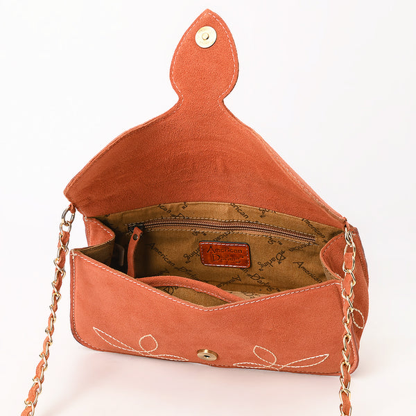 ADBGA692 American Darling Boot Stitched Genuine Suede Leather Small Cross body Bag