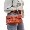 ADBGA692 American Darling Boot Stitched Genuine Suede Leather Small Cross body Bag