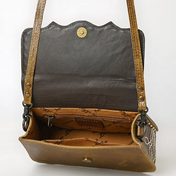 ADBG1692 American Darling Small Leather Crossbody | Western Boot Stitched