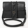 ADBG1694 American Darling Braided Hand-Tooled Genuine Leather Crossbody Bag Floral Carved Accent |