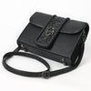 ADBG1694 American Darling Braided Hand-Tooled Genuine Leather Crossbody Bag Floral Carved Accent |