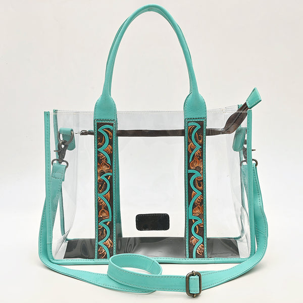 ADBG1696 American Darling Clear Tote Bag | Hand Tooled Leather Stadium Approved