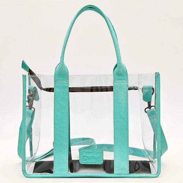 ADBG1696 American Darling Clear Tote Bag | Hand Tooled Leather Stadium Approved