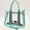 ADBG1696 American Darling Clear Tote Bag | Hand Tooled Leather Stadium Approved
