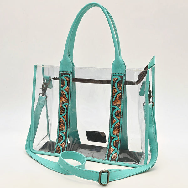 ADBG1696 American Darling Clear Tote Bag | Hand Tooled Leather Stadium Approved