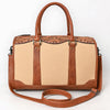 ADBG1697 American Darling Hand Tooled Genuine Leather Duffel Bag | Canvas Travel Carryall