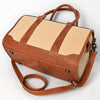 ADBG1697 American Darling Hand Tooled Genuine Leather Duffel Bag | Canvas Travel Carryall