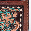 ADBGA663 American Darling Hand Tooled Floral Genuine Leather Coin Purse