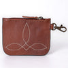 ADBGA663 American Darling Hand Tooled Floral Genuine Leather Coin Purse