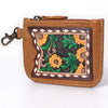 ADBGA663 American Darling Hand Tooled Floral Genuine Leather Coin Purse