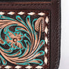 ADBGA663 American Darling Hand Tooled Floral Genuine Leather Coin Purse