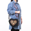 ADBGA745 American Darling Quilted Hand Tooled Floral Carved Genuine Leather Canteen Bag