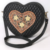 ADBGA745 American Darling Quilted Hand Tooled Floral Carved Genuine Leather Canteen Bag