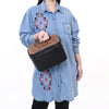 ADBGA747 American Darling Quilted Hand Tooled Floral Carved Genuine Leather Jewelry Case