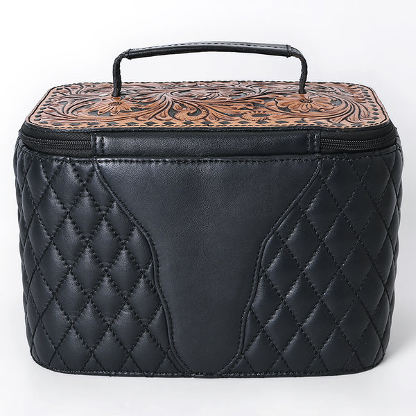 ADBGA747 American Darling Quilted Hand Tooled Floral Carved Genuine Leather Jewelry Case