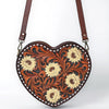 ADBGA744 American Darling Hand Tooled Floral Carved Genuine Leather Canteen Bag