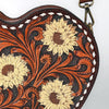 ADBGA744 American Darling Hand Tooled Floral Carved Genuine Leather Canteen Bag