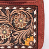 ADBGA746 American Darling Hand Tooled Floral Carved Genuine Leather Coin Purse