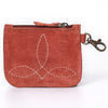 ADBGA746 American Darling Hand Tooled Floral Carved Genuine Leather Coin Purse