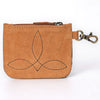 ADBGA746 American Darling Hand Tooled Floral Carved Genuine Leather Coin Purse
