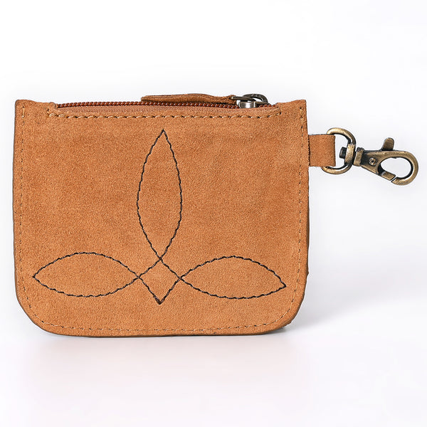 ADBGA746 American Darling Hand Tooled Floral Carved Genuine Leather Coin Purse