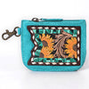 ADBGA746 American Darling Hand Tooled Floral Carved Genuine Leather Coin Purse