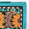 ADBGA746 American Darling Hand Tooled Floral Carved Genuine Leather Coin Purse