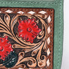 ADBGA746 American Darling Hand Tooled Floral Carved Genuine Leather Coin Purse