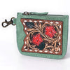 ADBGA746 American Darling Hand Tooled Floral Carved Genuine Leather Coin Purse