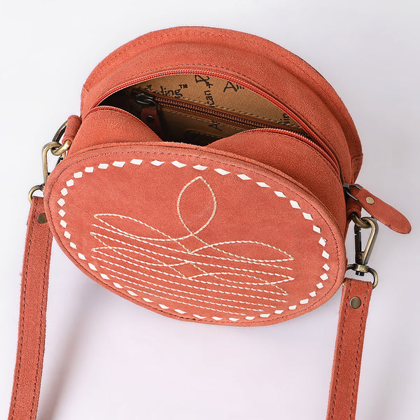 ADBGA620 American Darling Boot Stitched Genuine Suede Leather Canteen Bag