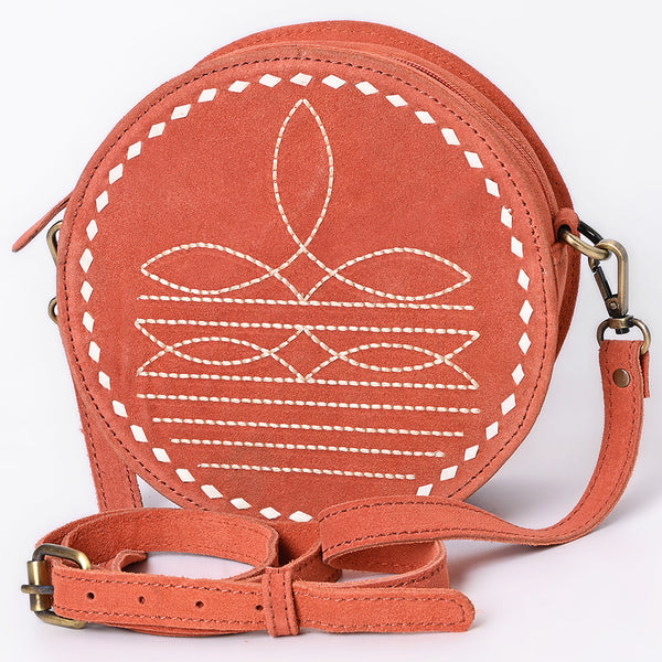 ADBGA620 American Darling Boot Stitched Genuine Suede Leather Canteen Bag