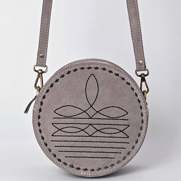ADBGA620 American Darling Boot Stitched Genuine Suede Leather Canteen Bag