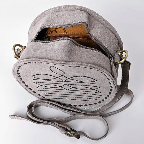 ADBGA620 American Darling Boot Stitched Genuine Suede Leather Canteen Bag