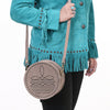 ADBGA620 American Darling Boot Stitched Genuine Suede Leather Canteen Bag