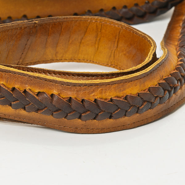 ADBGM584 American Darling Leather Crossbody Bag with Braided Edge & Western Stitch