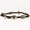 ADBLA107-51 Square Cut-Out Silver Concho Western Leather Belt