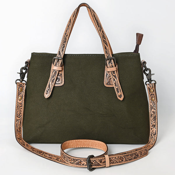 ADBG1700 American Darling Western Leather Handbag with Hand-Tooled Accents and Adjustable Strap - Rugged & Elegant