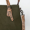 ADBG1700 American Darling Western Leather Handbag with Hand-Tooled Accents and Adjustable Strap - Rugged & Elegant