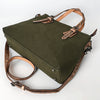 ADBG1700 American Darling Western Leather Handbag with Hand-Tooled Accents and Adjustable Strap - Rugged & Elegant
