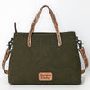 ADBG1700 American Darling Western Leather Handbag with Hand-Tooled Accents and Adjustable Strap - Rugged & Elegant