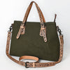 ADBG1700 American Darling Western Leather Handbag with Hand-Tooled Accents and Adjustable Strap - Rugged & Elegant