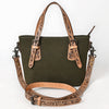 ADBG1702 American Darling Hand Tooled Leather Crossbody | Canvas Western Shoulder Bag
