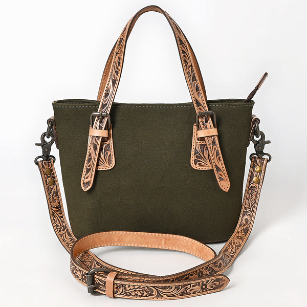 ADBG1702 American Darling Hand Tooled Leather Crossbody | Canvas Western Shoulder Bag