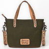 ADBG1702 American Darling Hand Tooled Leather Crossbody | Canvas Western Shoulder Bag