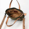 ADBG1702 American Darling Hand Tooled Leather Crossbody | Canvas Western Shoulder Bag