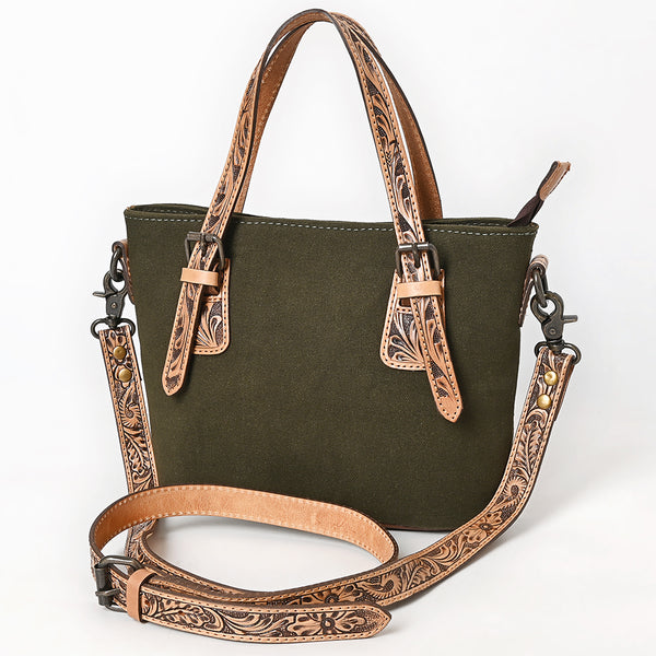 ADBG1702 American Darling Hand Tooled Leather Crossbody | Canvas Western Shoulder Bag